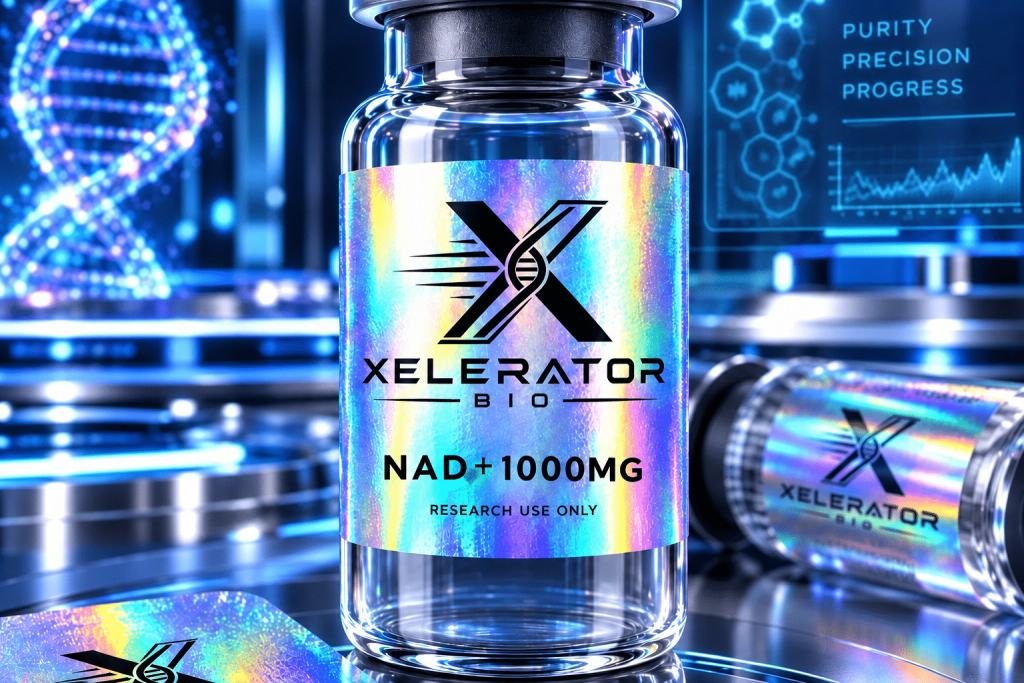 A 5ml laboratory vial containing 1000mg of NAD+