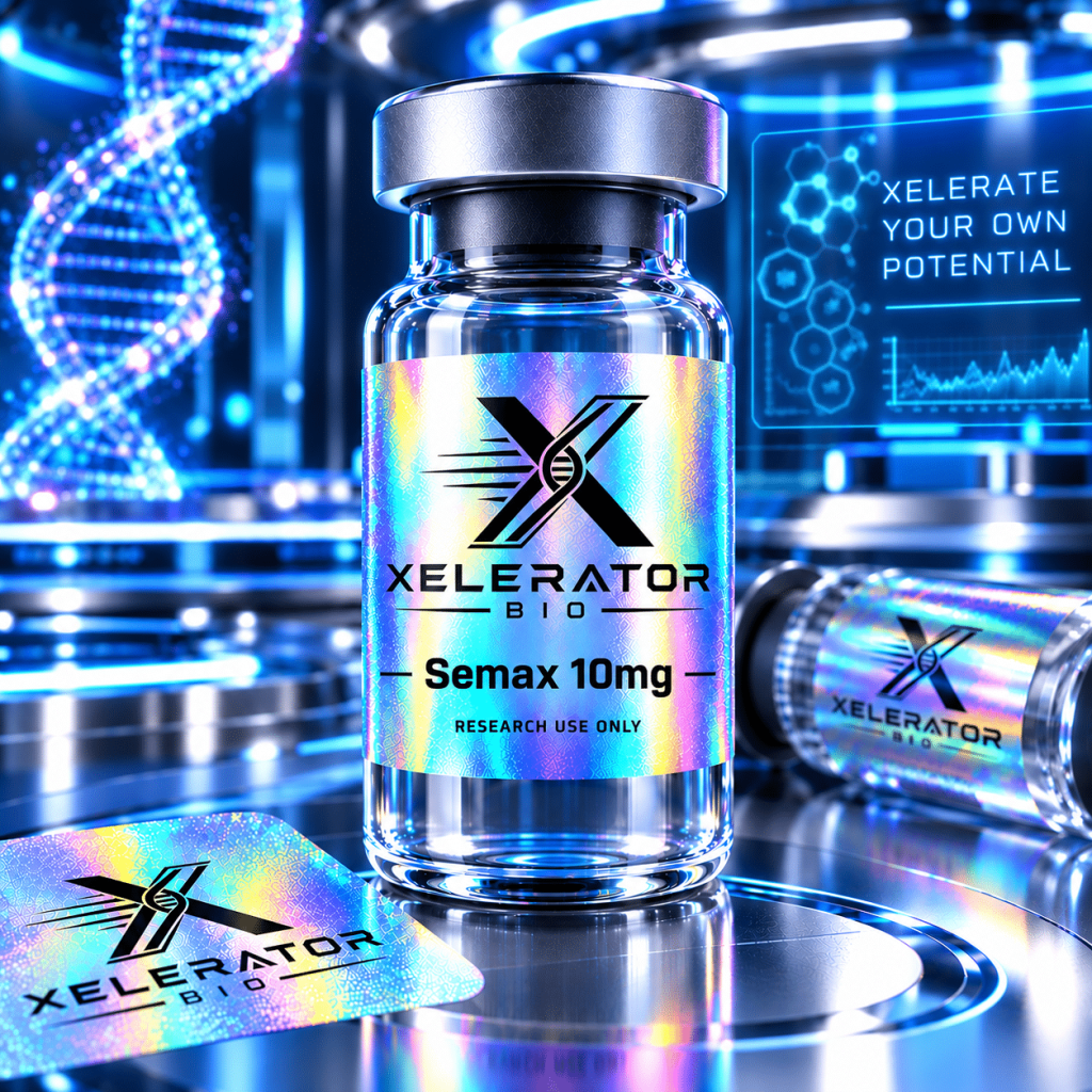 A 3ml vial containing 10mg of Semax lyophilized powder
